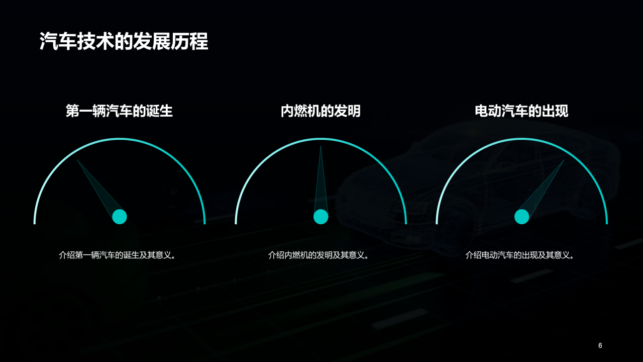 蓝色汽车科技技术研讨发布会PPT模板