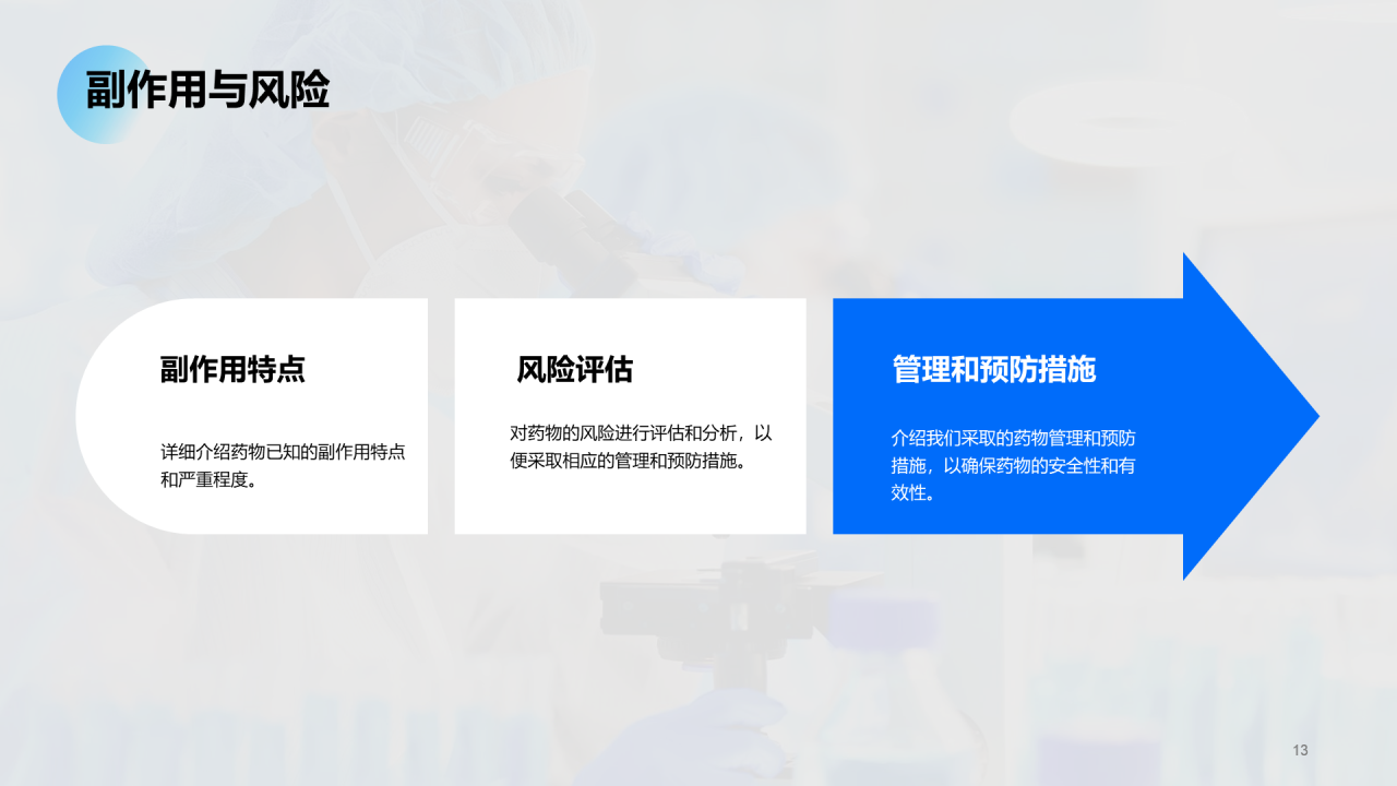 蓝色商务医疗新药研发发布会PPT模板