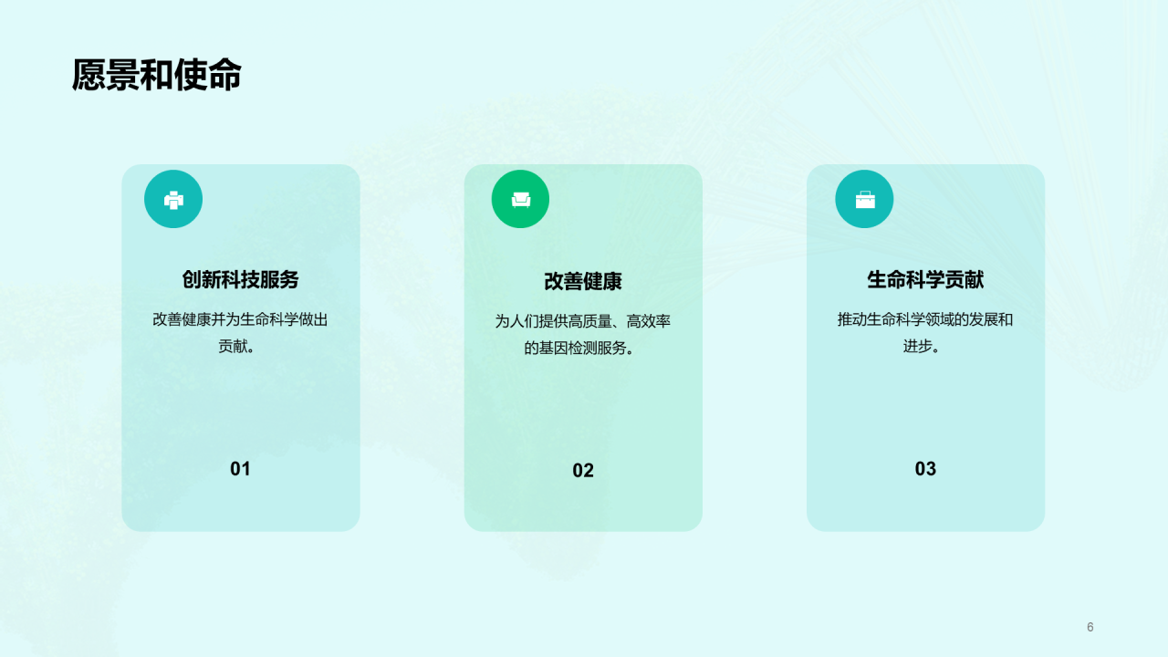 绿色创意基因检测服务商业计划书PPT模板