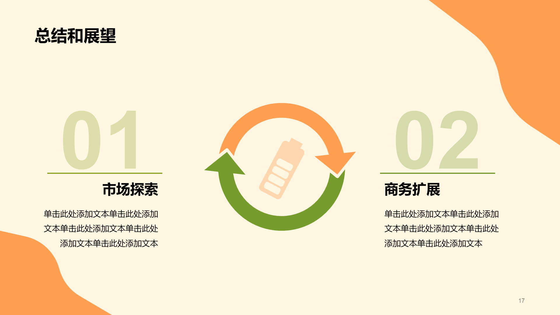 黄色通用多岗位工作总结PPT模板