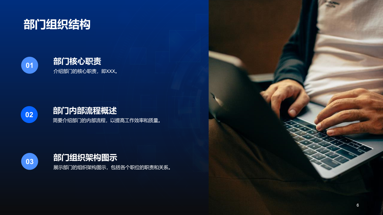 蓝色科技智能产品研发部门年中总结PPT模板