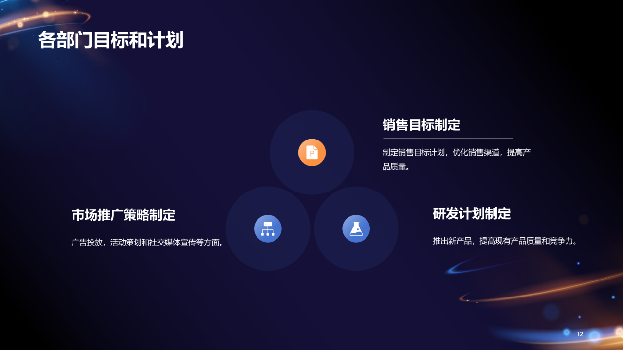 黑色酷炫通用行业公司年会发布会PPT模板