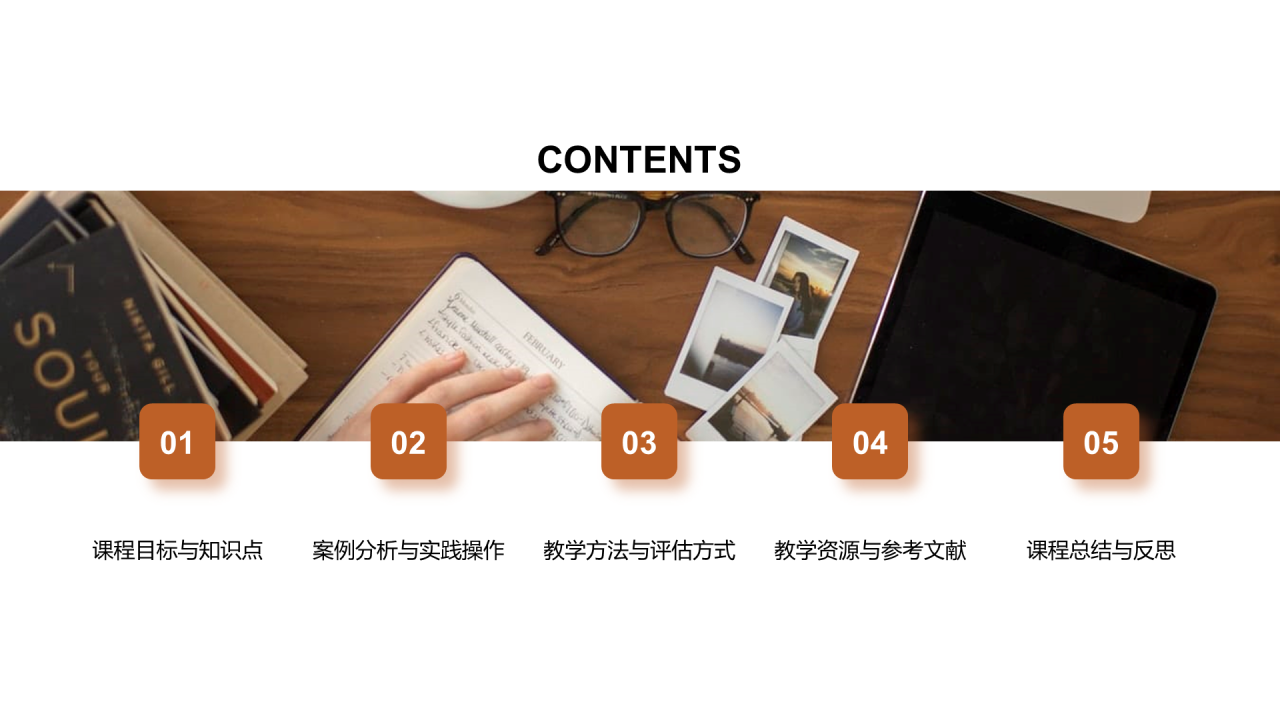 棕色现代商务教学课件PPT模板