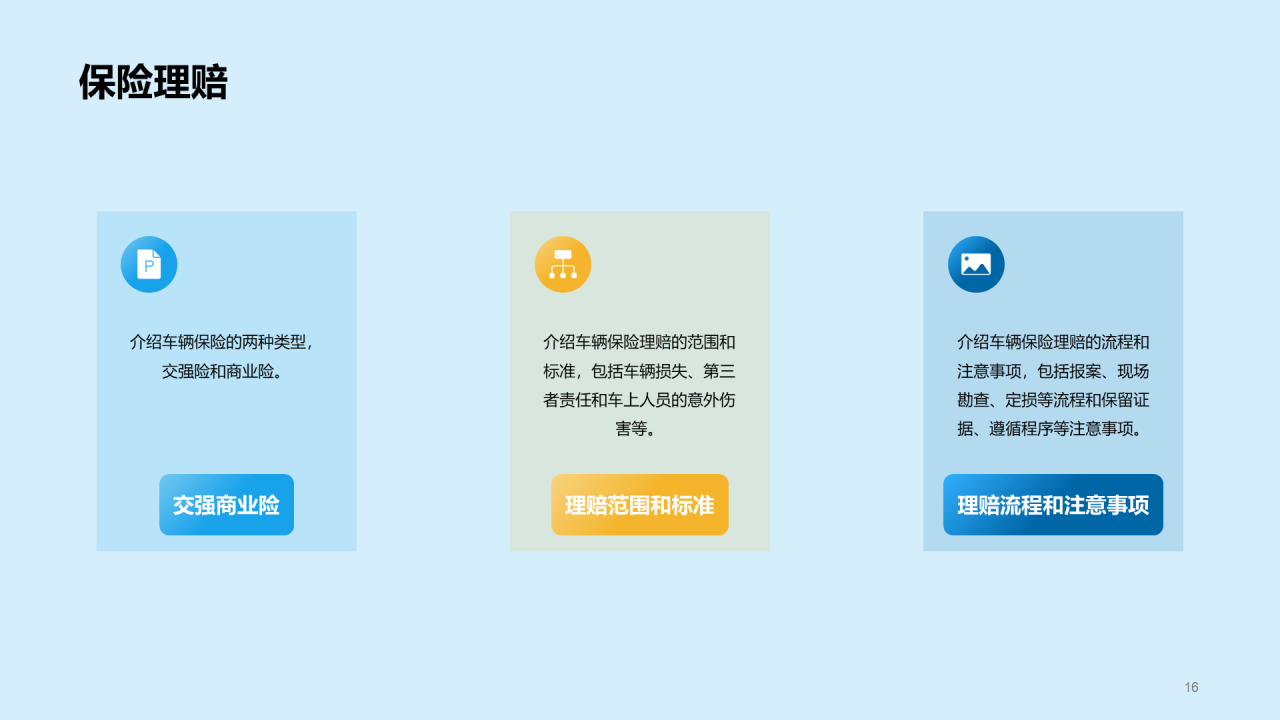 蓝色创意交通法律法规知识科普PPT模板