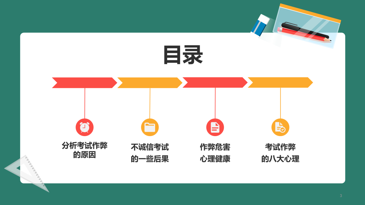 绿色插画期末考试培训课件PPT模板