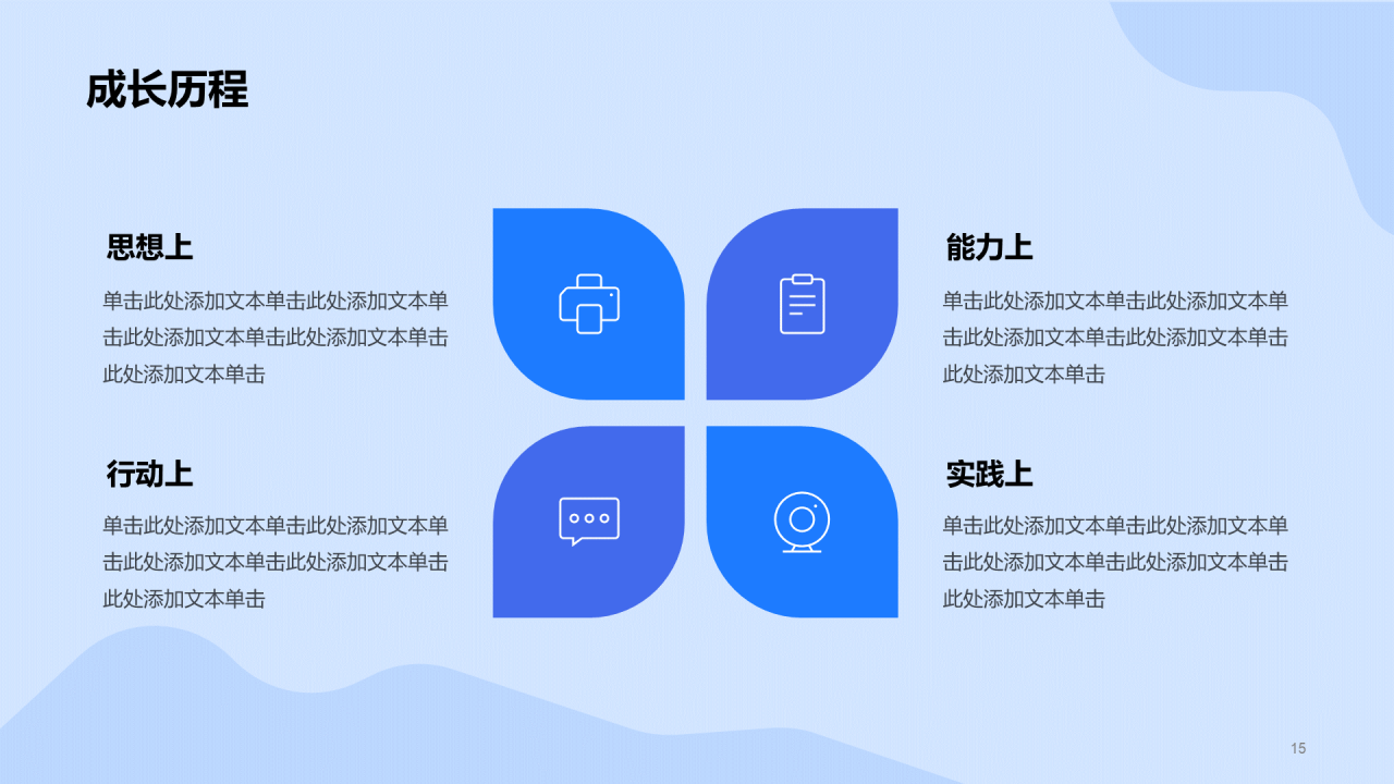 蓝色商务现代通用岗位竞聘述职PPT模板