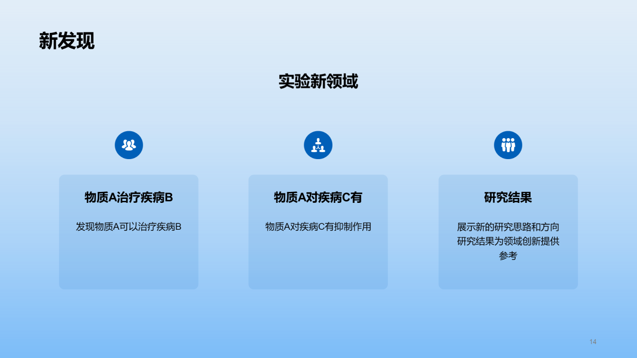 蓝色创意学术研讨会生物医疗化学PPT模板