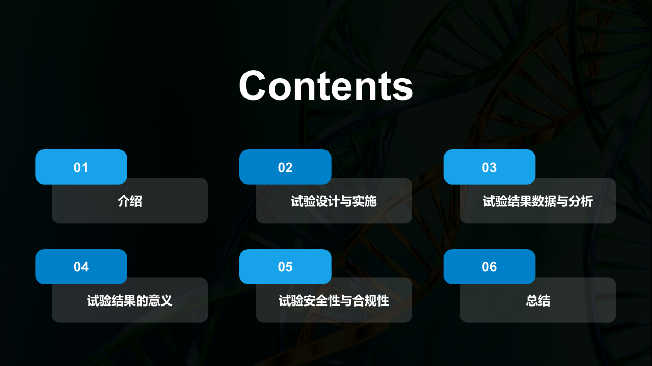 绿色创意炫酷医疗临床实验结果汇报PPT模板