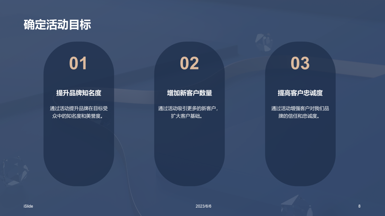 蓝色高级通用营销活动策划PPT模板