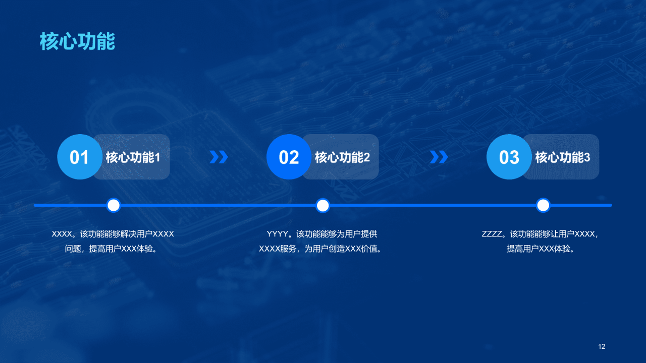 蓝色创意科技智能硬件商业计划书PPT模板