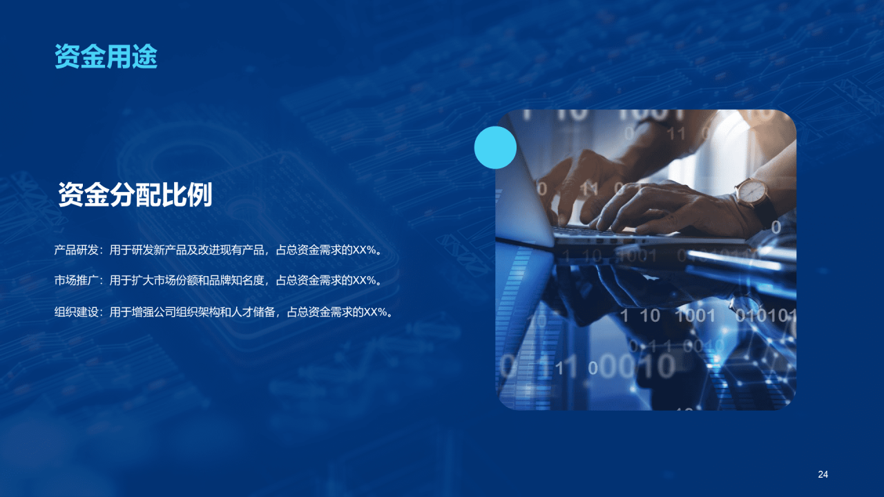 蓝色创意科技智能硬件商业计划书PPT模板