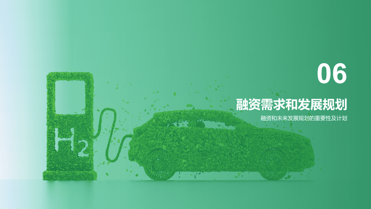 绿色创意新能源汽车充电桩商业计划书PPT模板