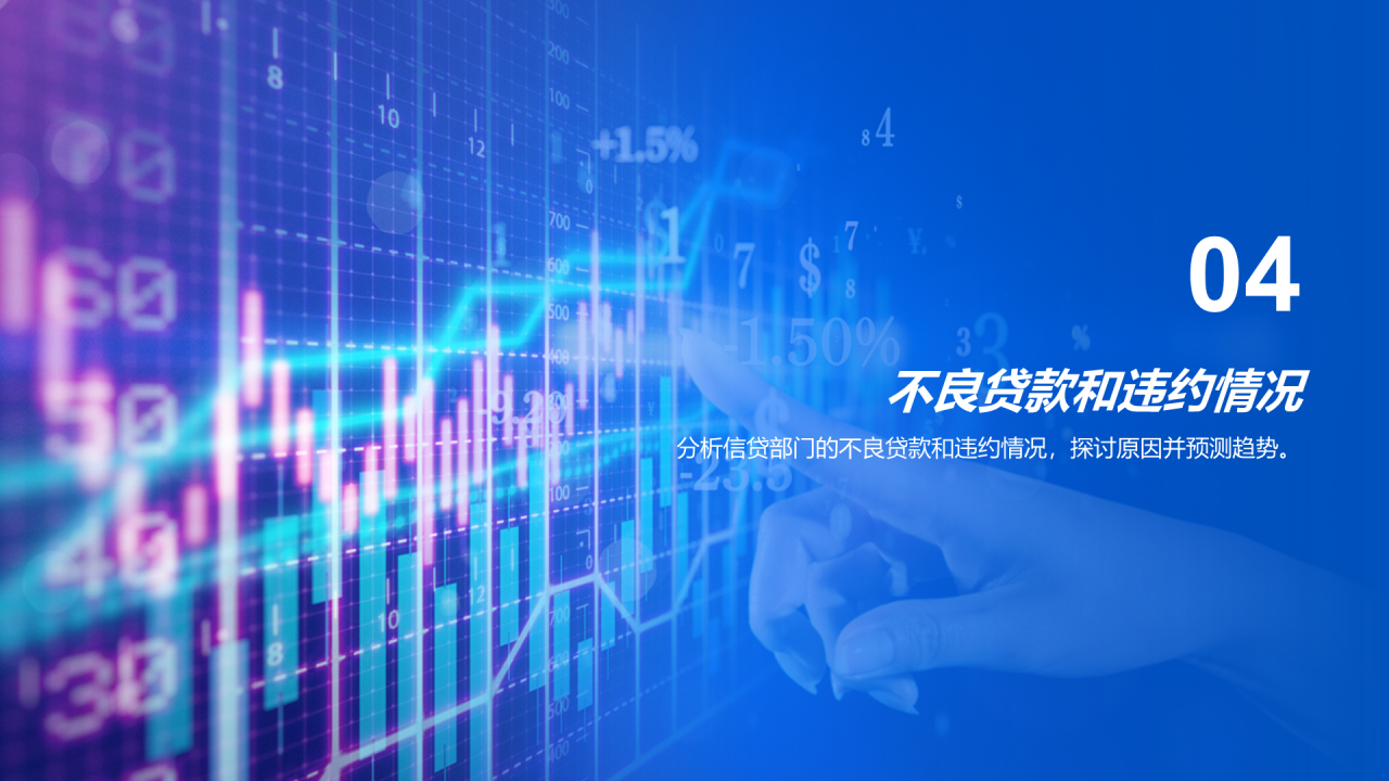 蓝色商务现代信贷风险评估研究报告PPT模板