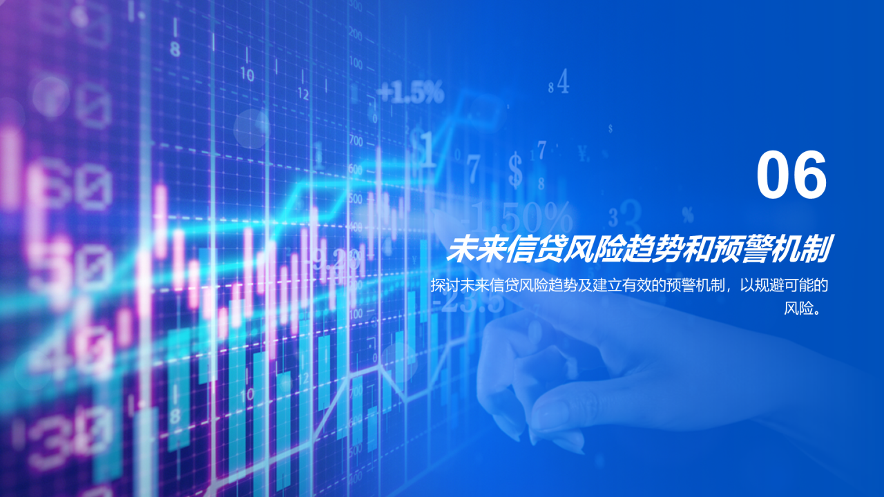 蓝色商务现代信贷风险评估研究报告PPT模板