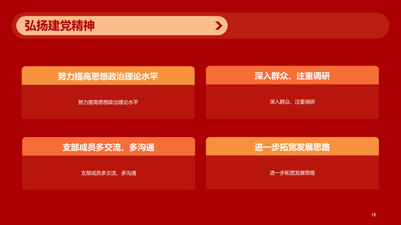 红色简约党政向伟大的党献礼PPT模板