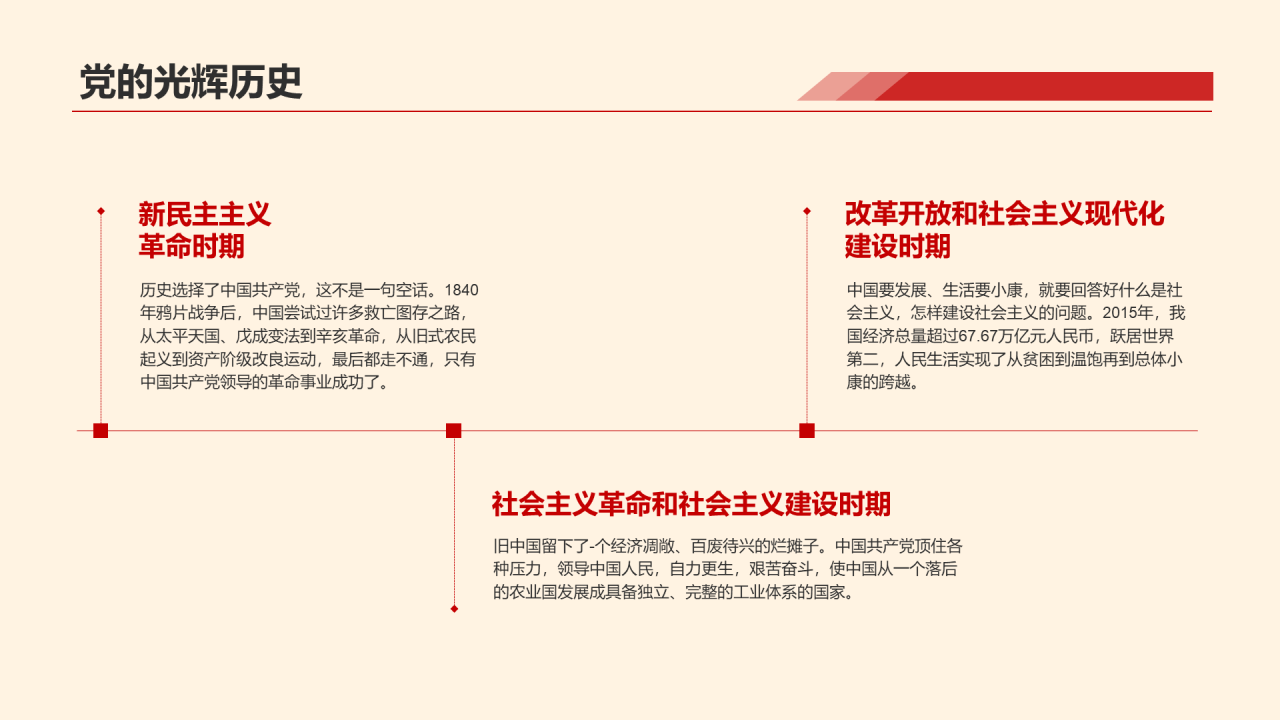 黄色简约不忘初心牢记使命PPT模板
