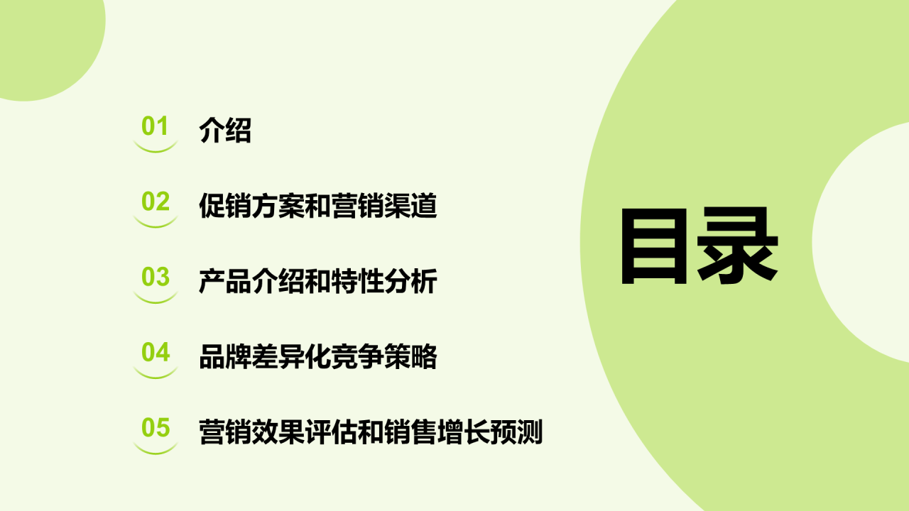 绿色现代商务运动装备营销策划PPT模板