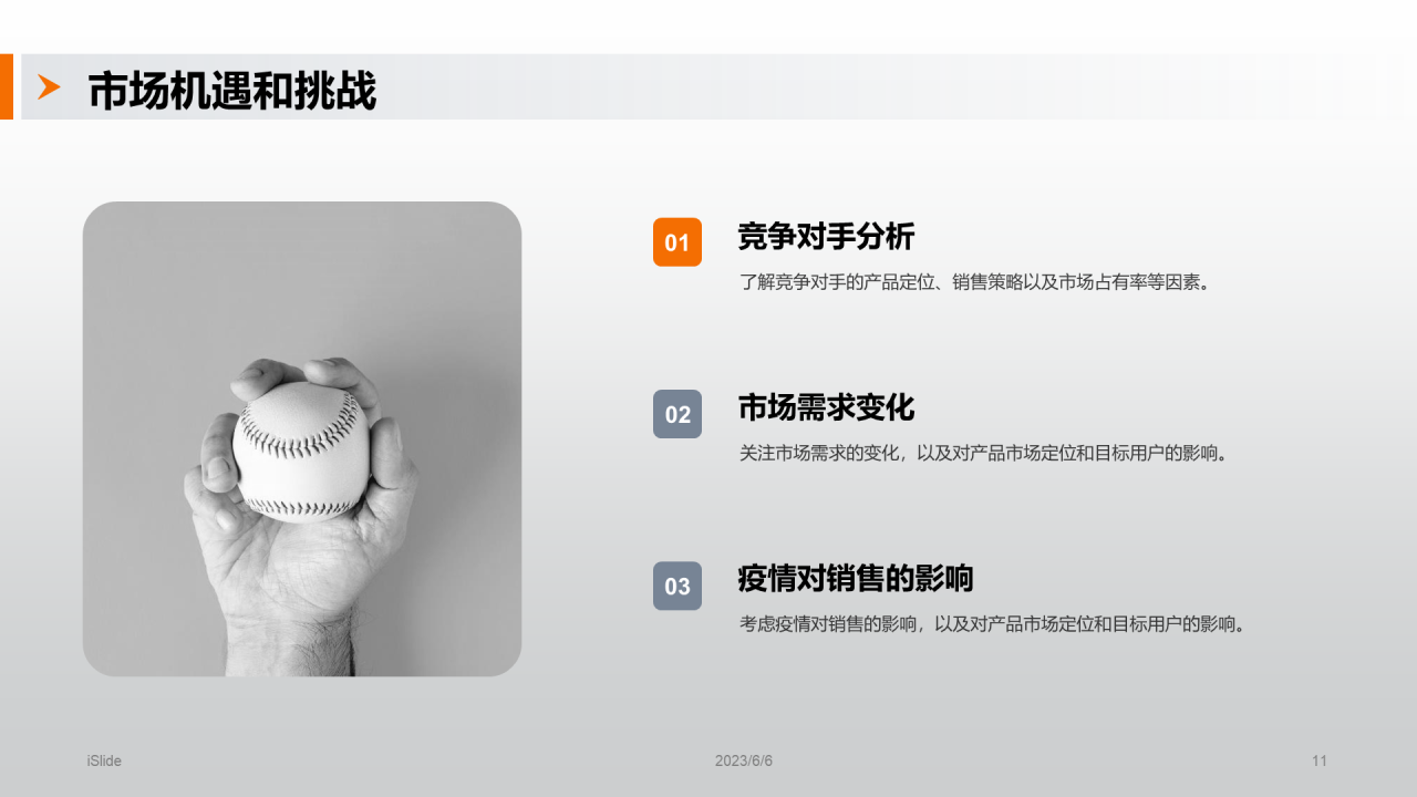 橙色现代商务体育用品营销推广PPT模板