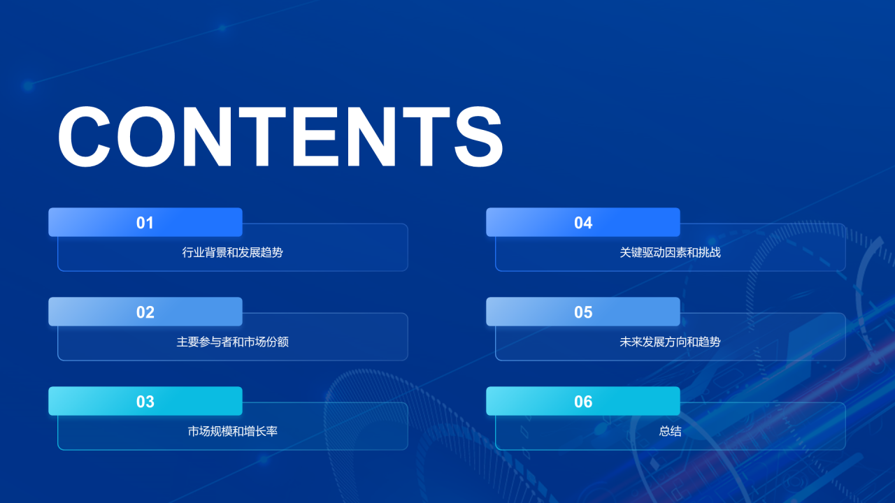 蓝色科技智能互联网行业分析报告PPT模板