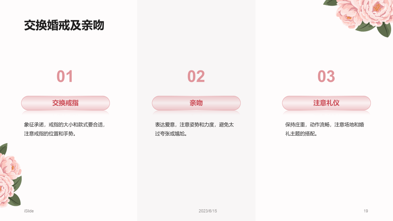 粉色简约婚礼庆典介绍市场营销PPT模板