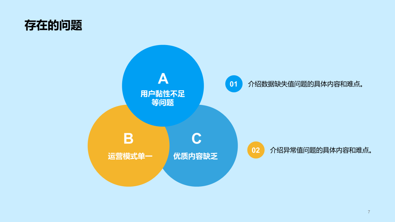 蓝色插画数据科学学术答辩PPT模板