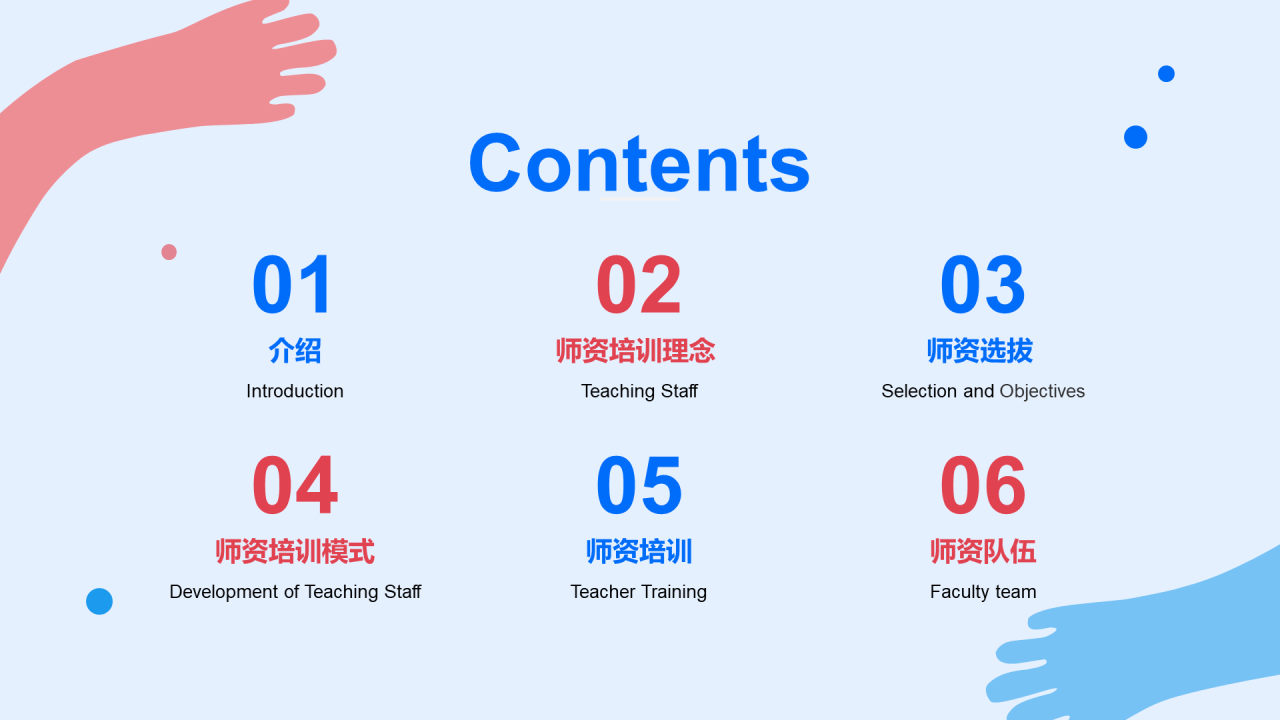 蓝色插画风教育机构师资培训与管理PPT模板