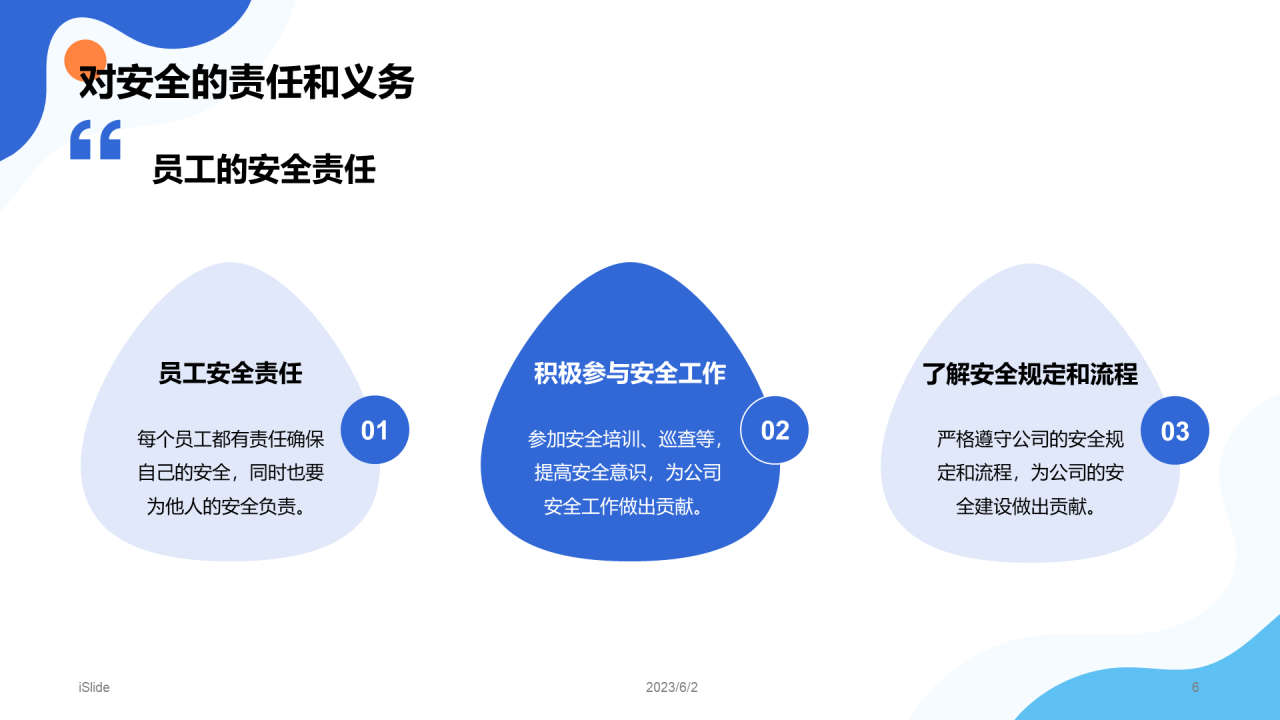 蓝色插画暑期安全知识培训PPT模板