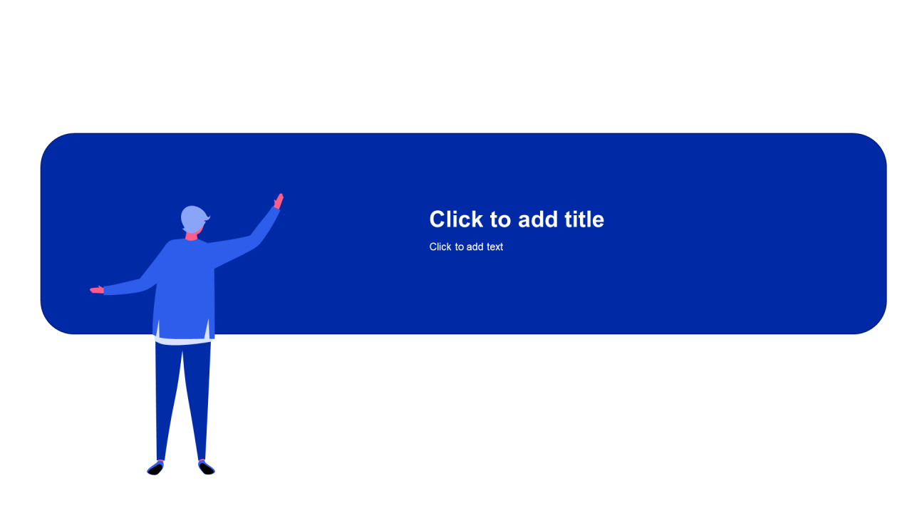 蓝色插画工作总结PPT主题