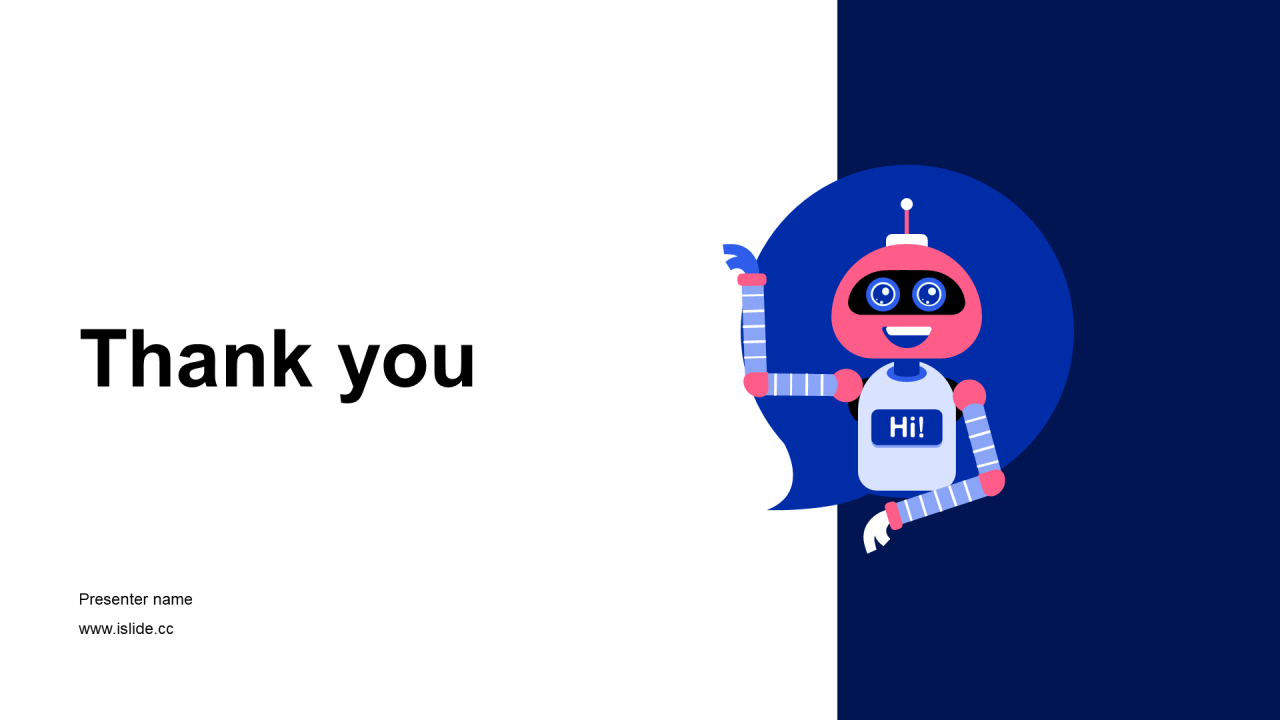 蓝色插画工作总结PPT主题