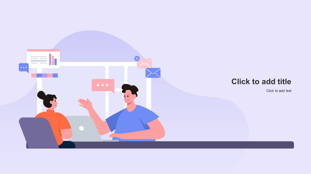 紫色插画教育培训课件PPT主题