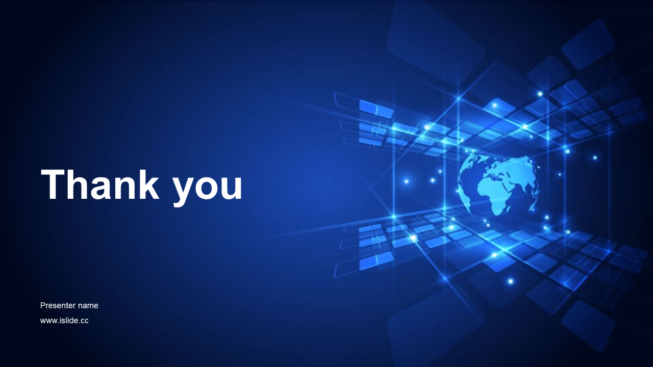 蓝色科技智能工作总结发布会PPT主题