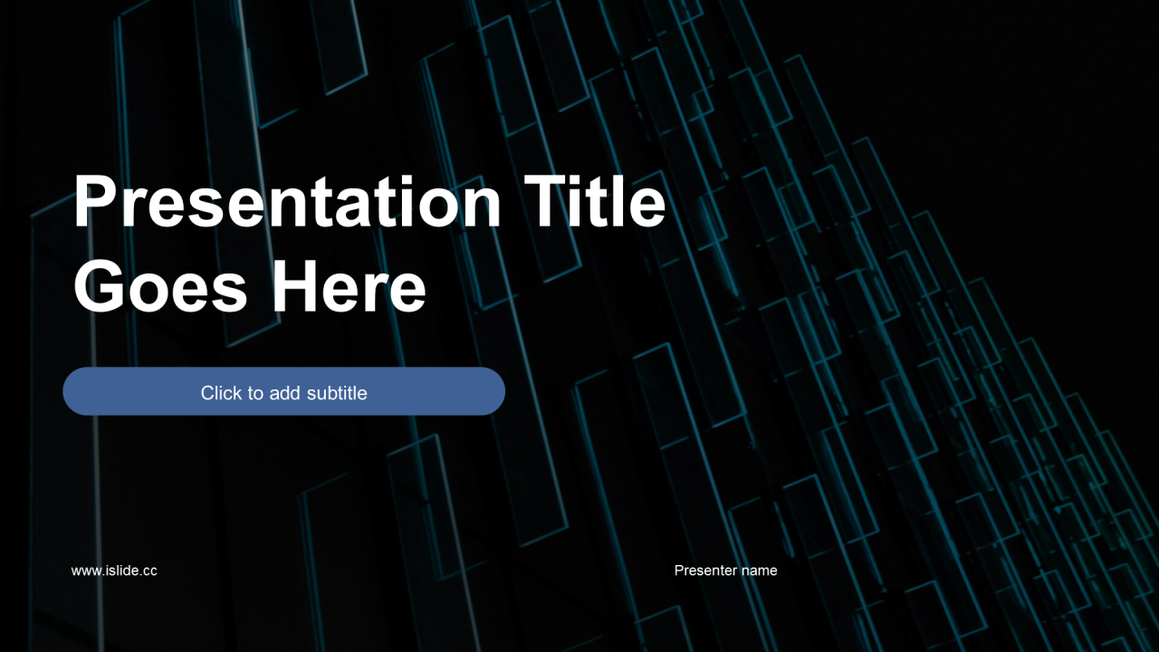 黑色简约科技研究PPT主题