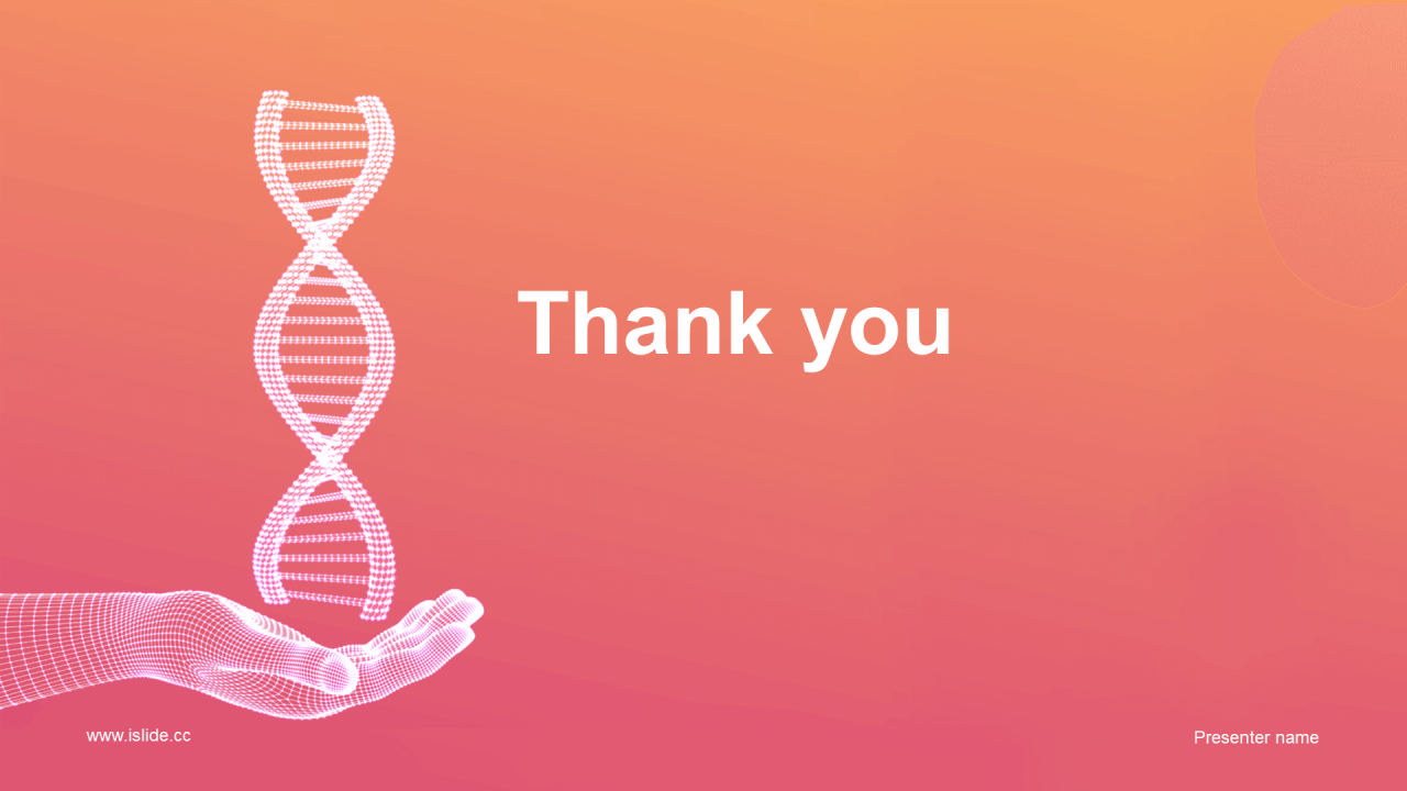 橙色创意生物医疗研究报告PPT主题