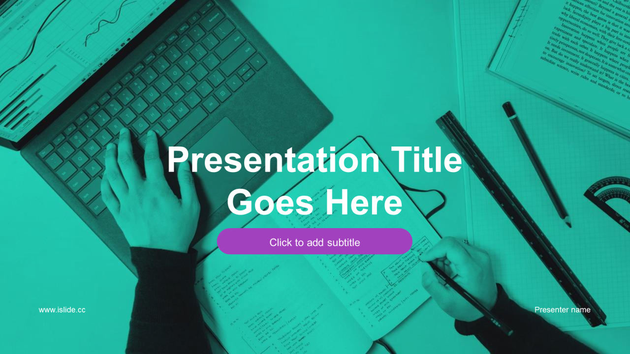 绿色简约工作汇报PPT主题