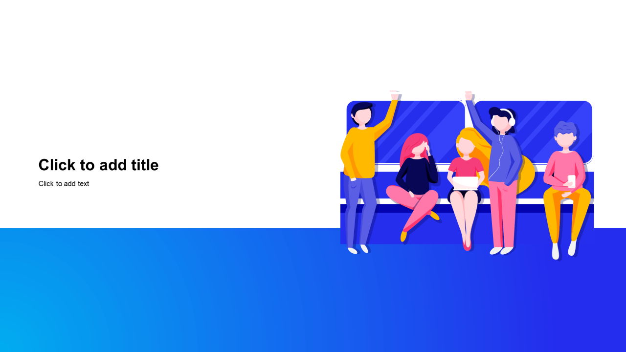 多色渐变插画风企业年度工作总结PPT模板