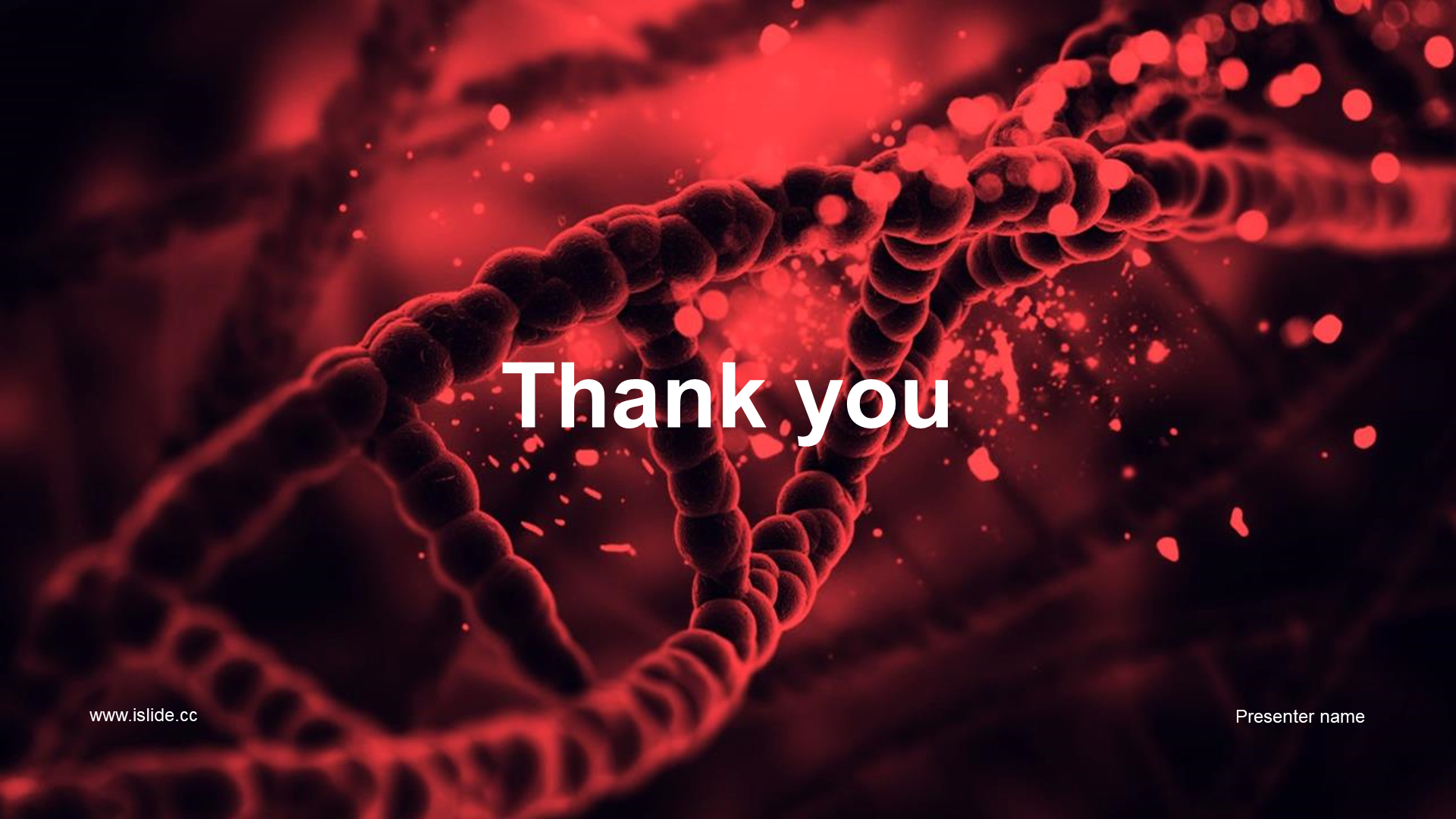 红色商务生物医疗竞聘述职PPT主题