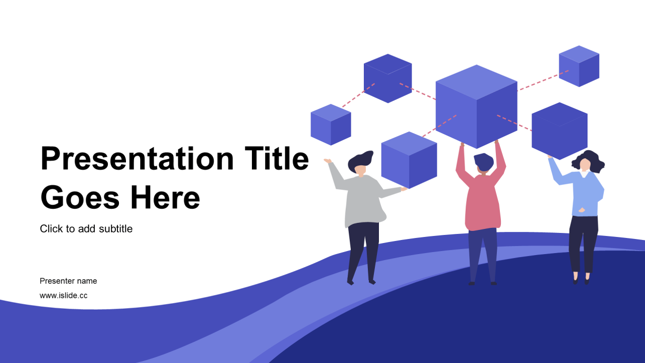 紫色插画工作总结PPT主题