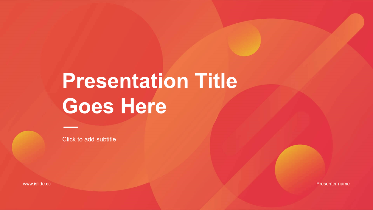 红色创意几何工作总结PPT主题