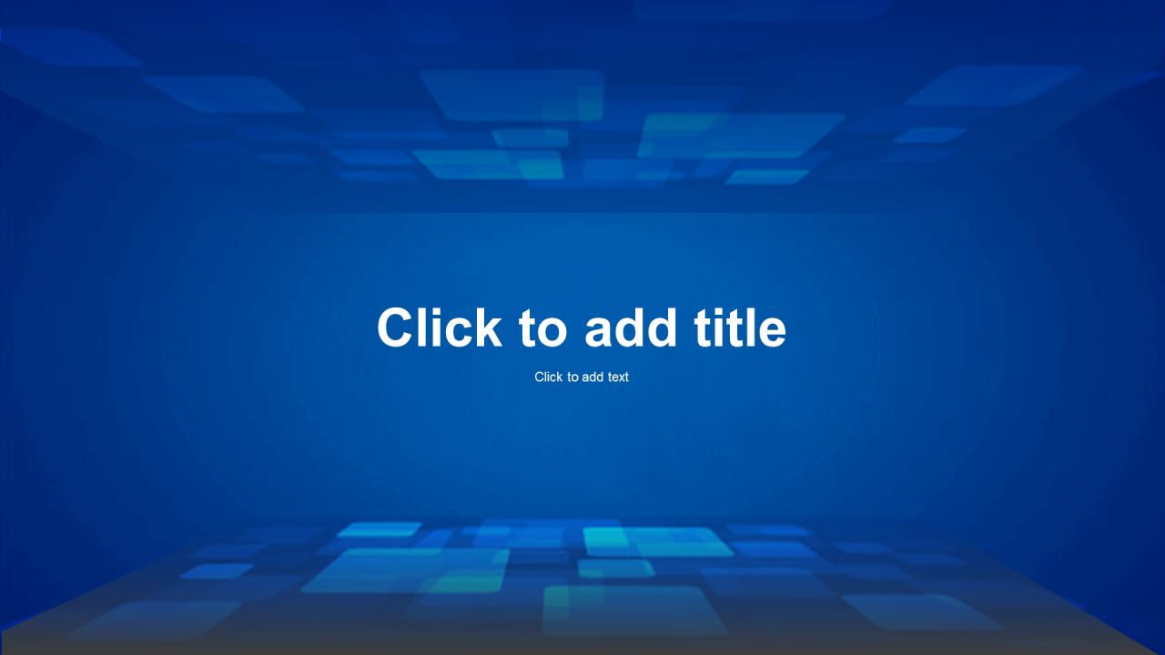 蓝色科技工作总结PPT主题