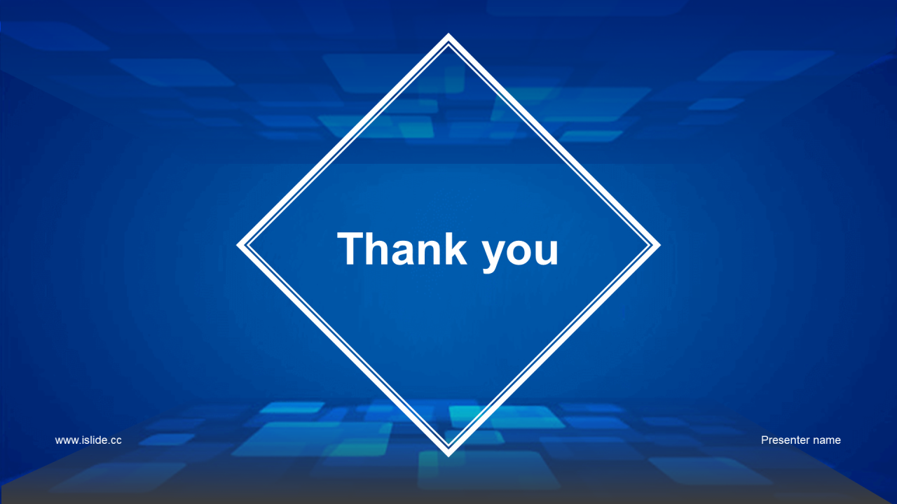 蓝色科技工作总结PPT主题