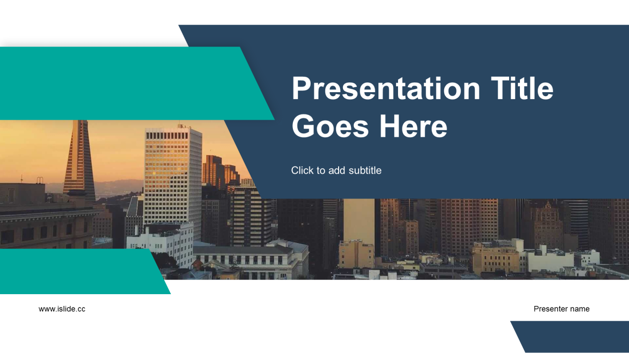 蓝色商务地产建筑工作总结PPT主题