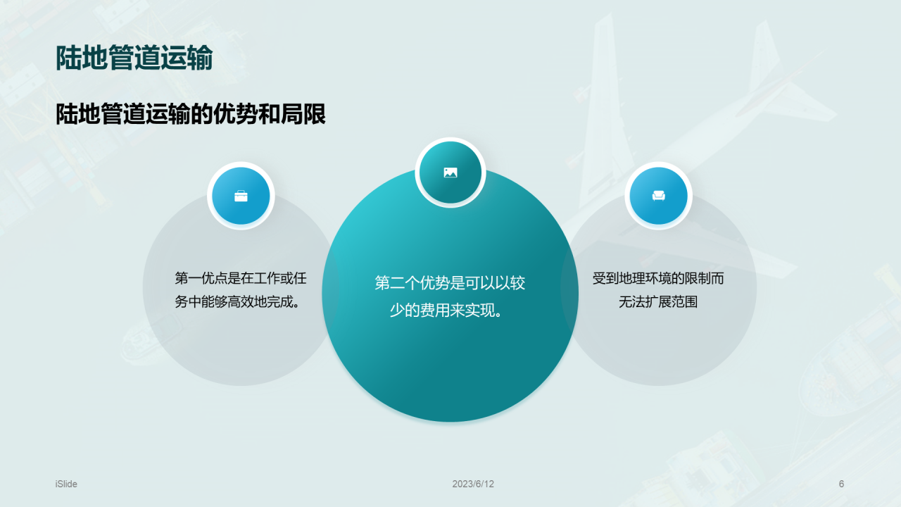 绿色商务现代运输方式对比PPT模板