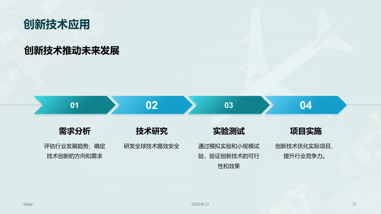 绿色商务现代运输方式对比PPT模板