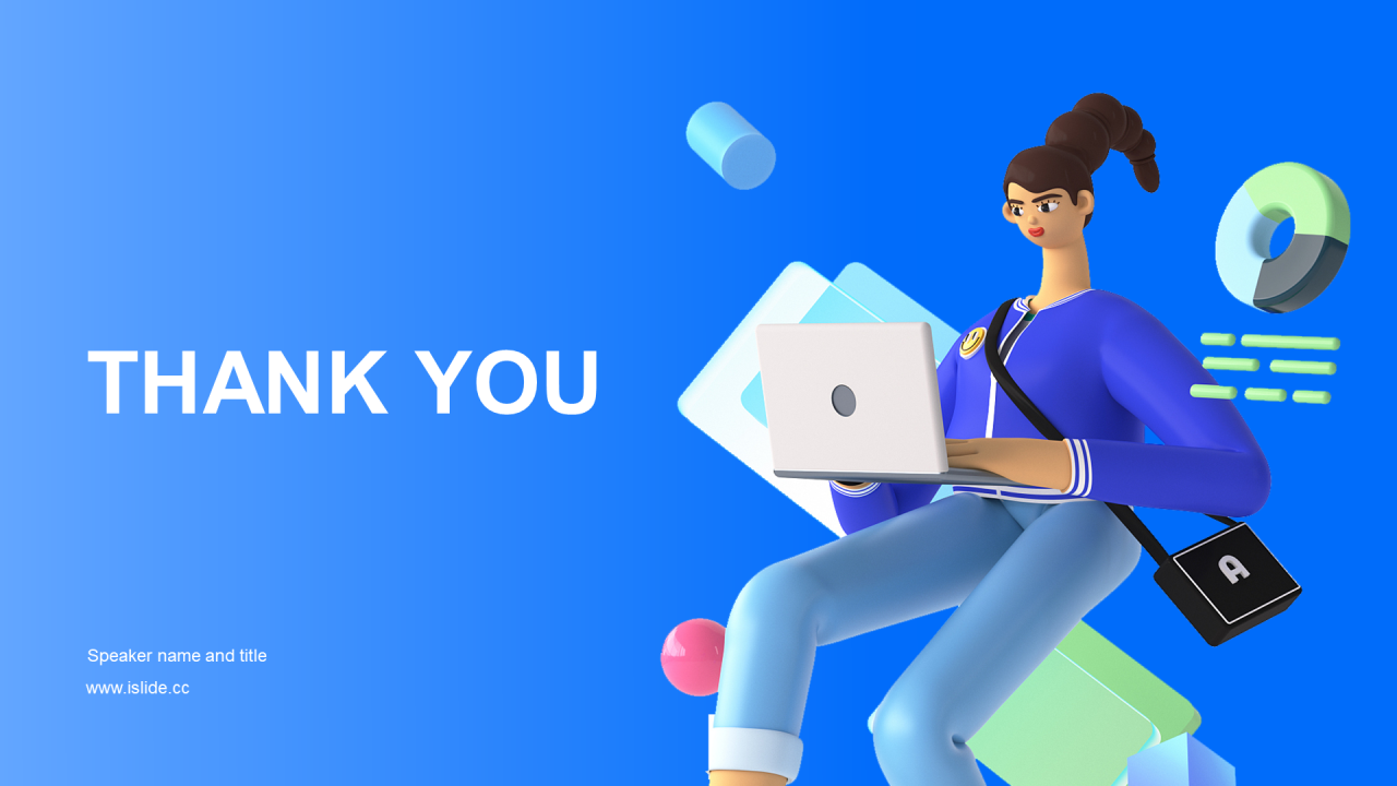 蓝色3D教育产品推广会PPT模板