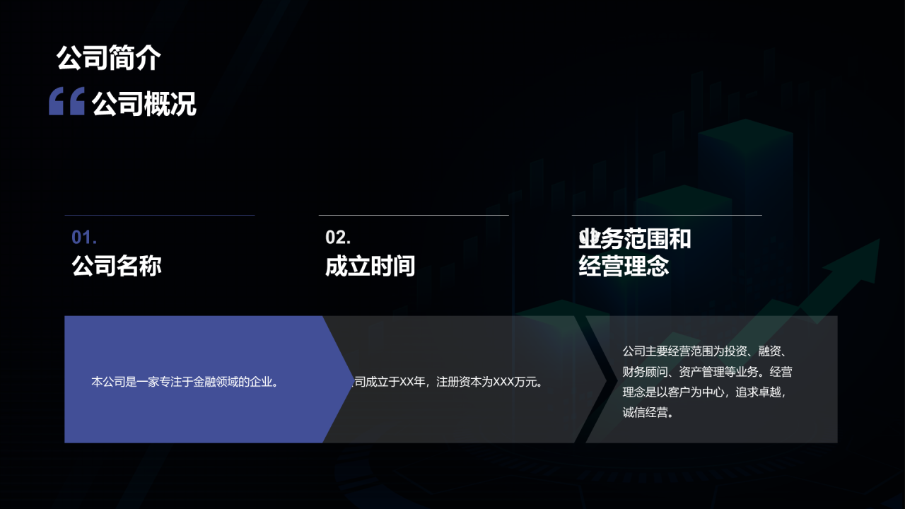 蓝色科技互联网公司年度财报发布会PPT模板