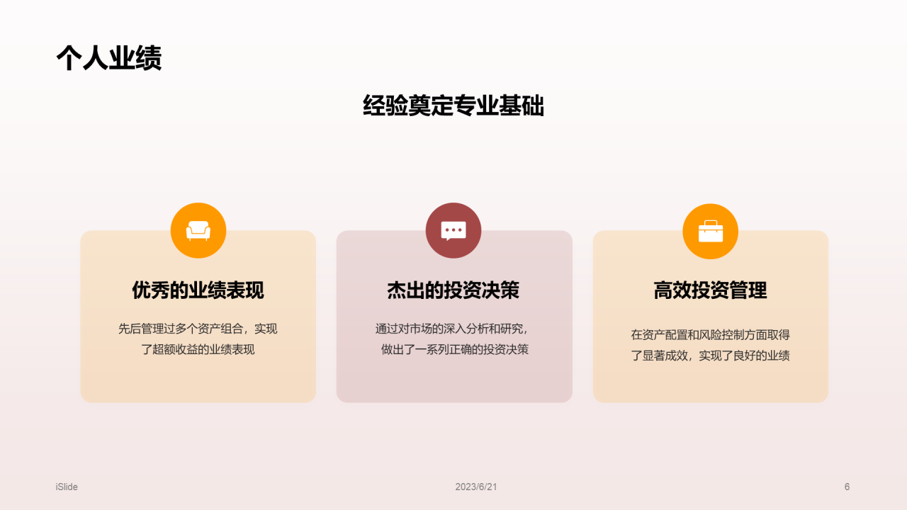 橙色商务风资产管理业务述职PPT模板