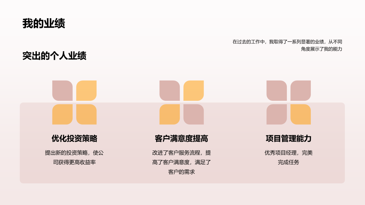 橙色商务风资产管理业务述职PPT模板