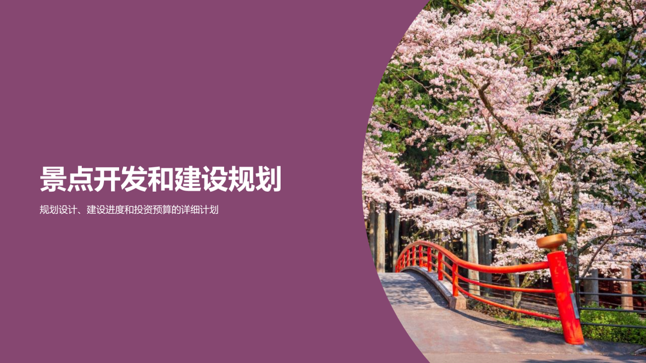紫色商务现代景点旅游开发商业计划书PPT模板