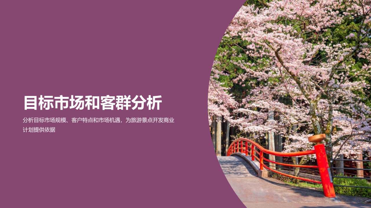 紫色商务现代景点旅游开发商业计划书PPT模板