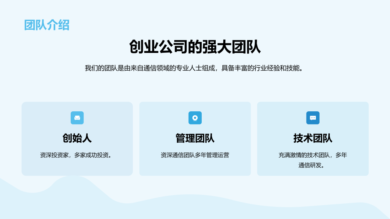蓝色商务现代通信革新新生态时代商业计划PPT模板